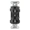 Hubbell Wiring Device-Kellems Straight Blade Receptacle, 5-20R, 20 A, 125V AC, 2 Pole, 3 Wire, Grounded BR20C2BLK - alternate 3